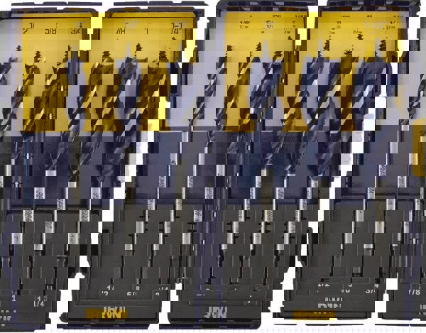 Drill Bit Set: Spade Drill Bits, 6 Pc, 0.5